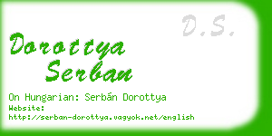 dorottya serban business card